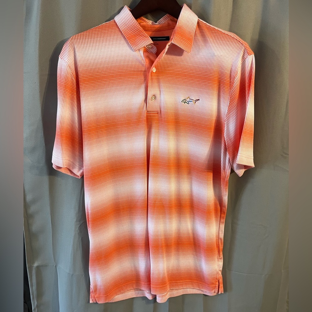 Greg Norman orange polo